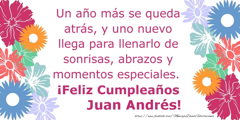 Cumpleaños Un año más se queda atrás, y uno nuevo llega para llenarlo de sonrisas, abrazos y momentos especiales. ¡Feliz Cumpleaños Juan Andrés!