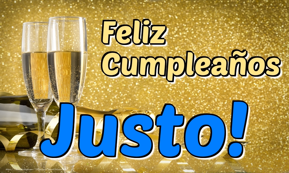 Felicitaciones de cumpleaños - Feliz Cumpleaños Justo!