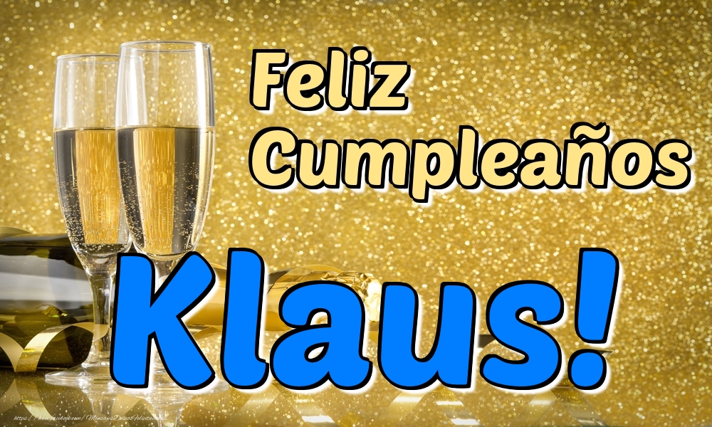 Felicitaciones de cumpleaños - Feliz Cumpleaños Klaus!