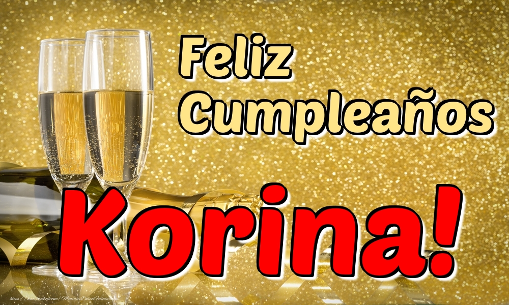 Felicitaciones de cumpleaños - Feliz Cumpleaños Korina!