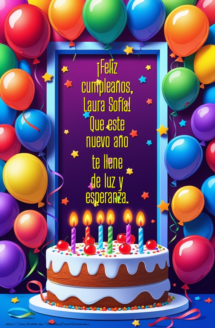 Felicitaciones de cumpleaños - Que este nuevo año te llene  de luz y  esperanza.