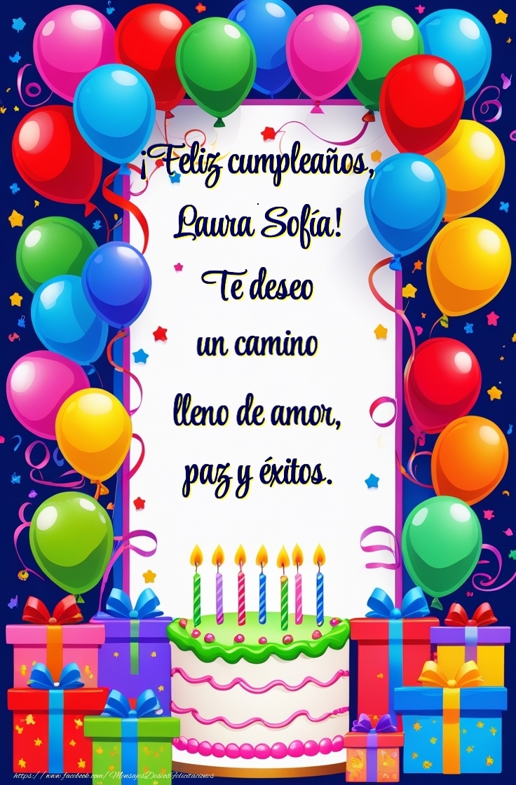 Felicitaciones de cumpleaños - Te deseo  un camino lleno de amor,  paz y éxitos.