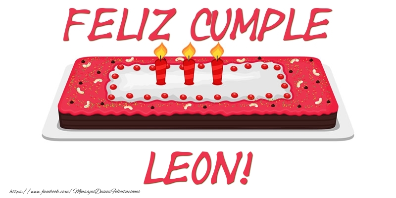Felicitaciones de cumpleaños - Tartas | Feliz Cumple Leon!