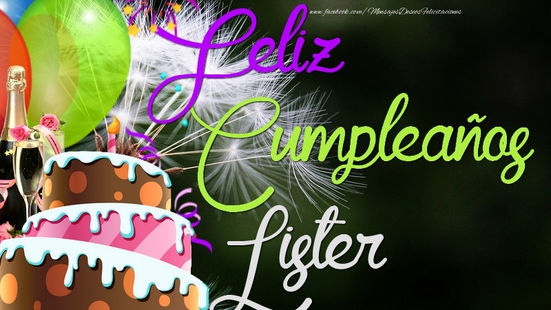 Felicitaciones de cumpleaños - Feliz Cumpleaños, Lister