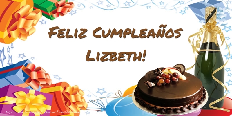 Felicitaciones de cumpleaños - Champán & Tartas & Hombres | Feliz Cumpleaños Lizbeth!