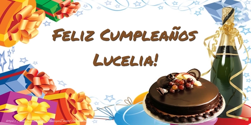 Felicitaciones de cumpleaños - Champán & Tartas & Hombres | Feliz Cumpleaños Lucelia!