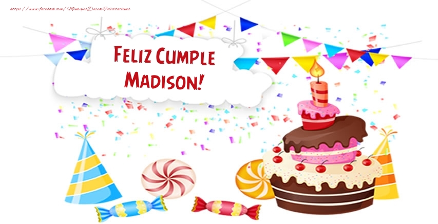 Felicitaciones de cumpleaños - Tartas | Feliz Cumple Madison!