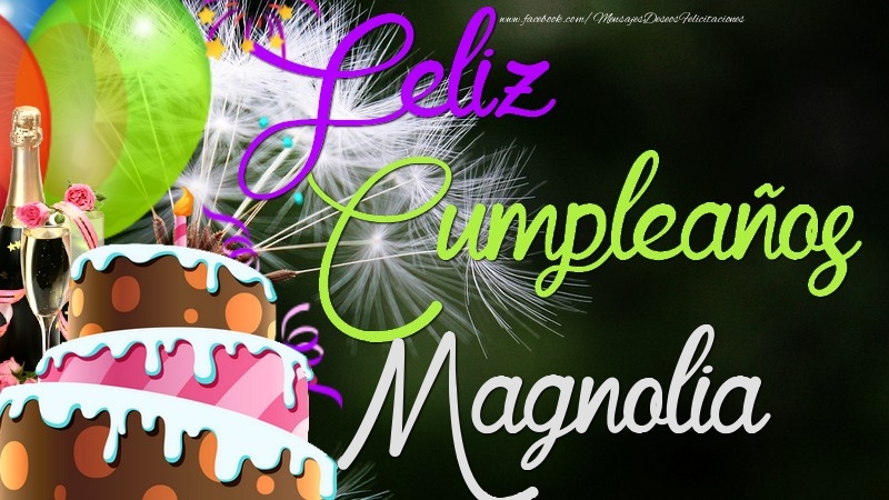 Felicitaciones de cumpleaños - Champán & Globos & Tartas & Hombres | Feliz Cumpleaños, Magnolia