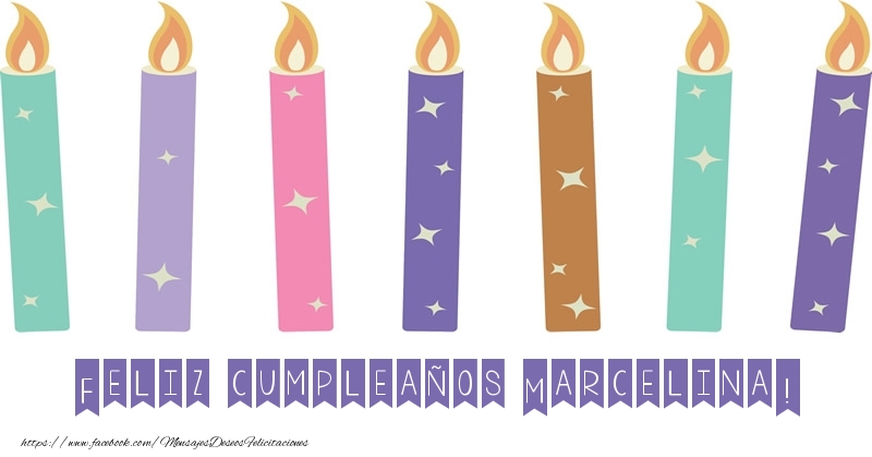 Felicitaciones de cumpleaños - Feliz cumpleaños Marcelina!