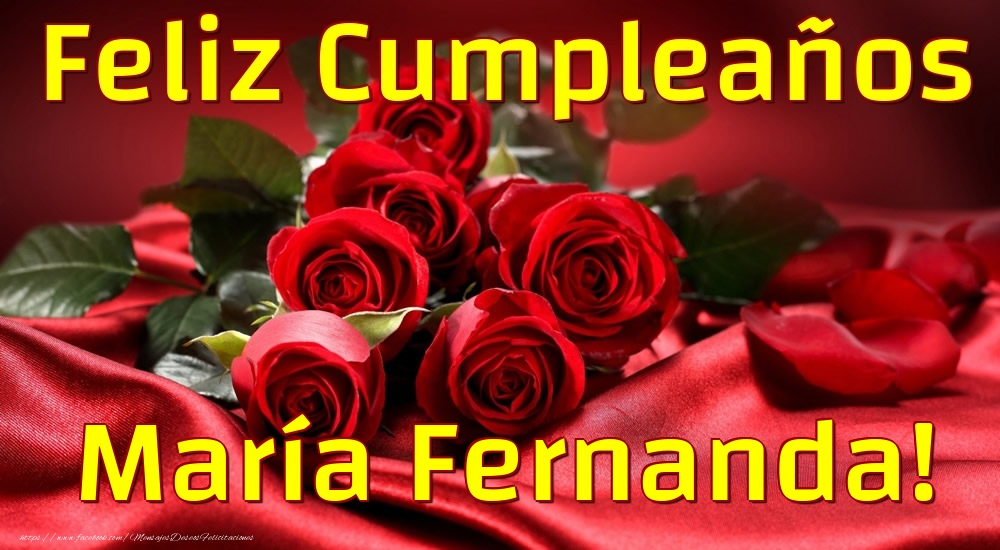 Felicitaciones de cumpleaños - Feliz Cumpleaños María Fernanda!