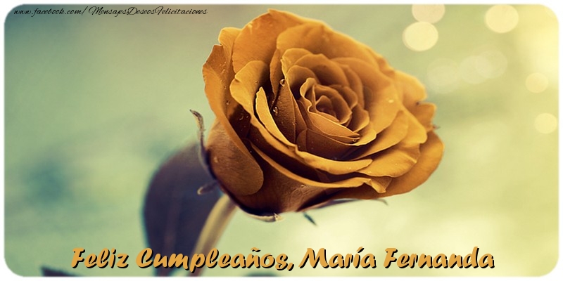 Felicitaciones de cumpleaños - Feliz Cumpleaños, María Fernanda