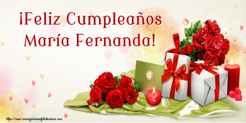Felicitaciones de cumpleaños - ¡Feliz Cumpleaños María Fernanda!
