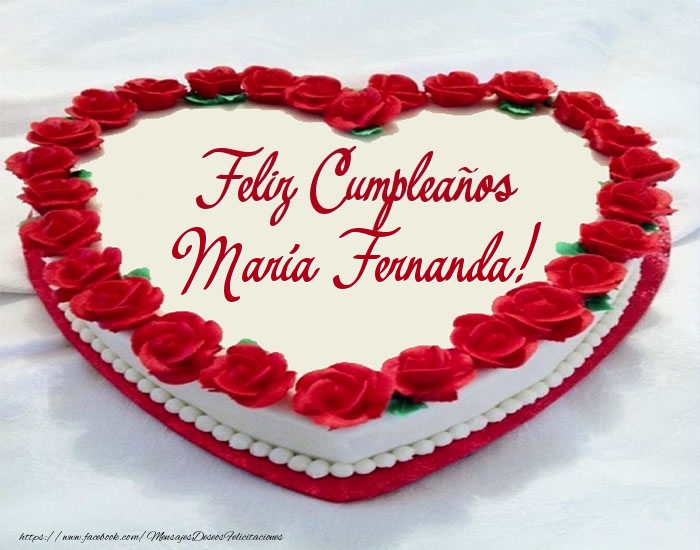 Felicitaciones de cumpleaños - Tartas | Tarta Feliz Cumpleaños María Fernanda!