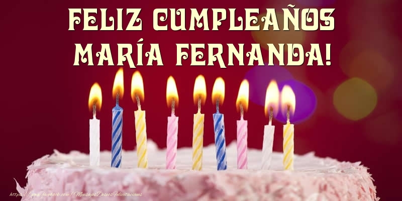 Felicitaciones de cumpleaños - Tartas | Tarta - Feliz Cumpleaños, María Fernanda!