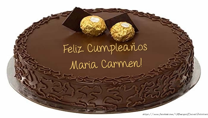 Felicitaciones de cumpleaños -  Tartas - Feliz Cumpleaños Maria Carmen!
