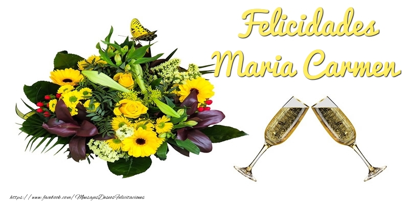 Felicitaciones de cumpleaños - Felicidades Maria Carmen