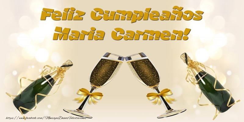 Felicitaciones de cumpleaños - Feliz Cumpleaños Maria Carmen!