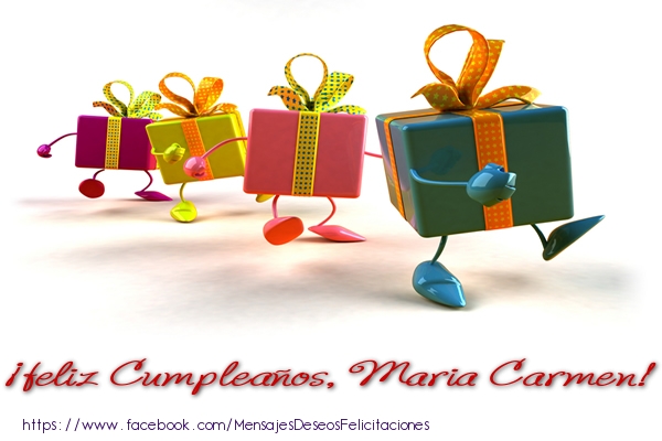 Felicitaciones de cumpleaños - ¡Feliz cumpleaños, Maria Carmen!