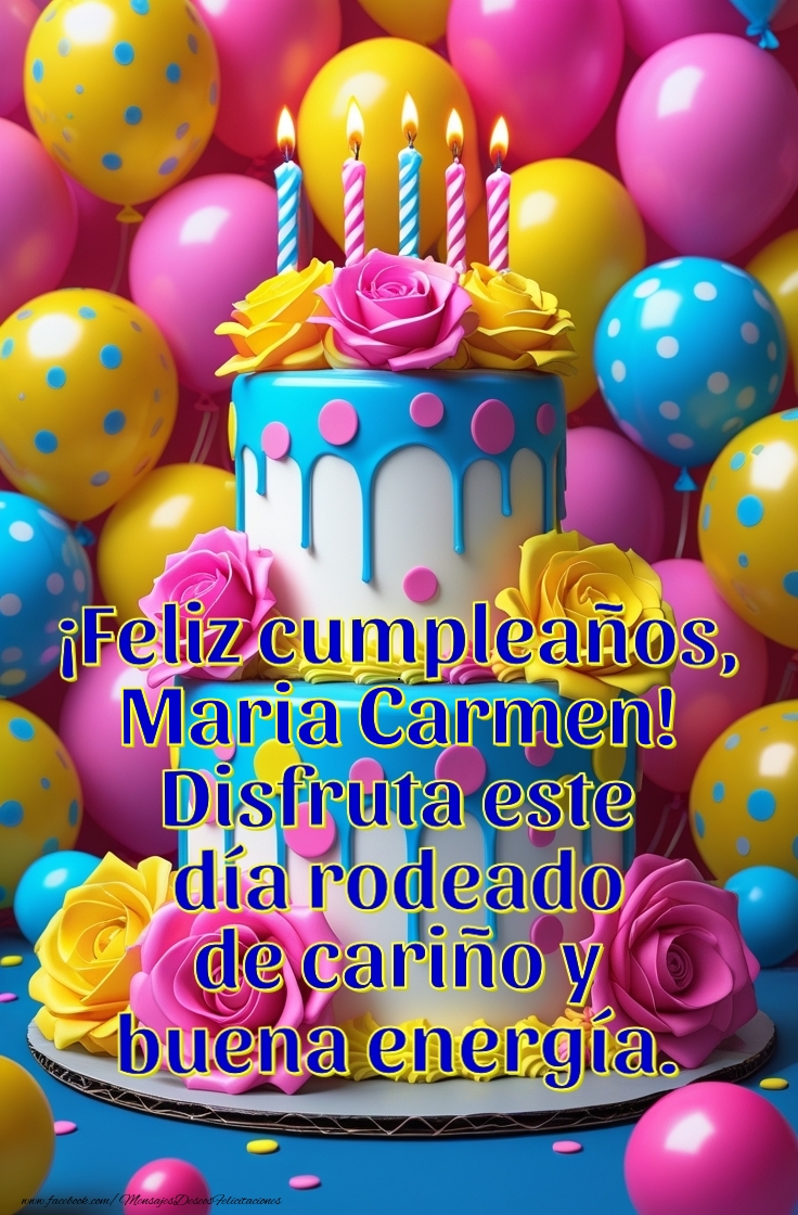 Felicitaciones de cumpleaños - Disfruta este  día rodeado de cariño y buena energía.