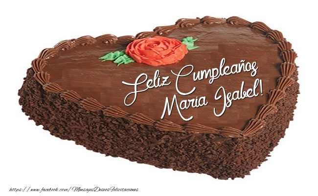 Felicitaciones de cumpleaños - Tartas | Tarta Feliz Cumpleaños Maria Isabel!