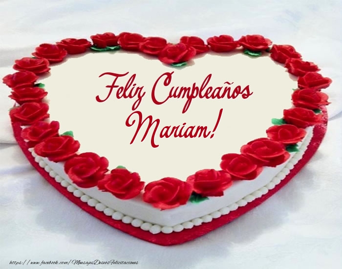 Felicitaciones de cumpleaños - Tartas | Tarta Feliz Cumpleaños Mariam!