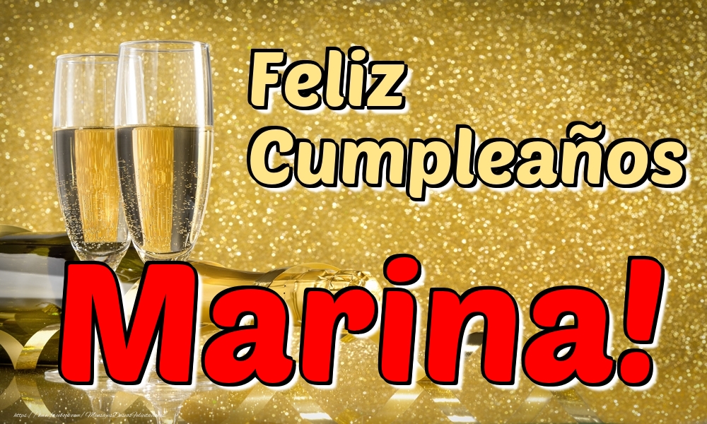 Felicitaciones de cumpleaños - Feliz Cumpleaños Marina!