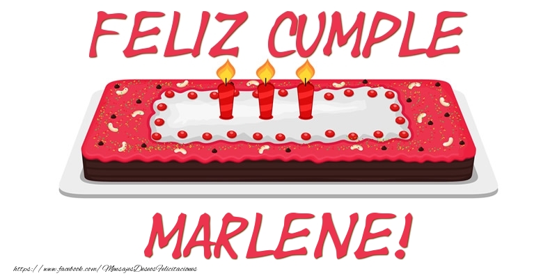 Felicitaciones de cumpleaños - Tartas | Feliz Cumple Marlene!