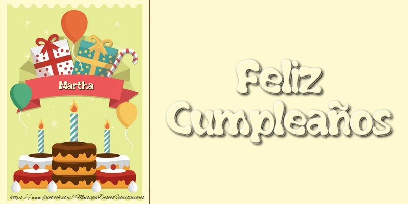Felicitaciones de cumpleaños - Feliz CumpleañosMartha