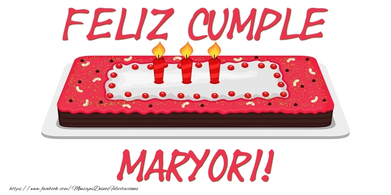 Felicitaciones de cumpleaños - Tartas | Feliz Cumple Maryori!