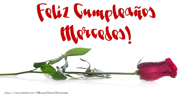 Felicitaciones de cumpleaños - Flores & Rosas & Mujers | Feliz Cumpleaños Mercedes!