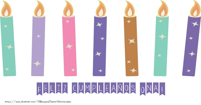 Felicitaciones de cumpleaños - Vela | Feliz cumpleaños Ona!