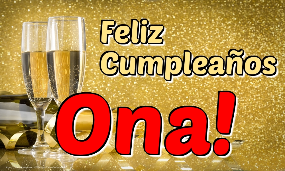 Felicitaciones de cumpleaños - Champán & Hombres | Feliz Cumpleaños Ona!