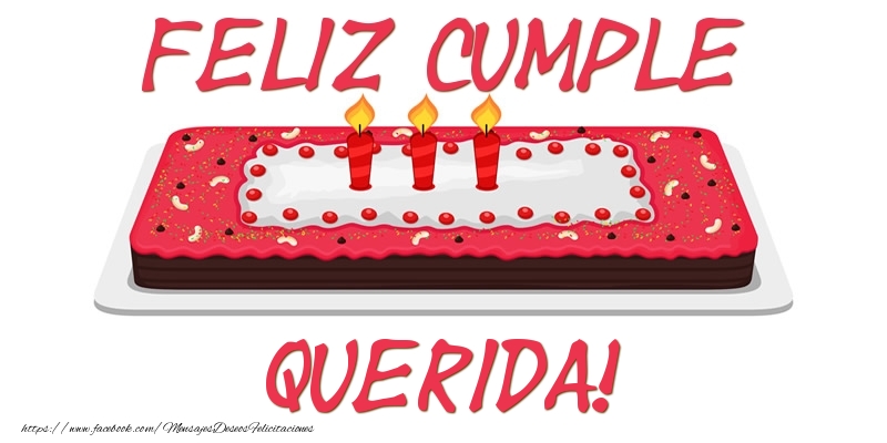 Felicitaciones de cumpleaños - Tartas | Feliz Cumple Querida!