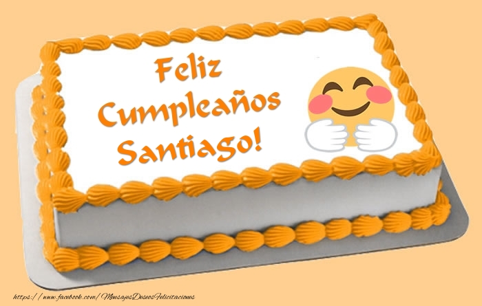 Felicitaciones de cumpleaños - Tartas | Tarta Feliz Cumpleaños Santiago!