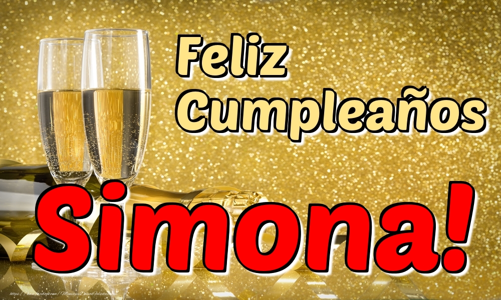 Felicitaciones de cumpleaños - Champán & Hombres | Feliz Cumpleaños Simona!