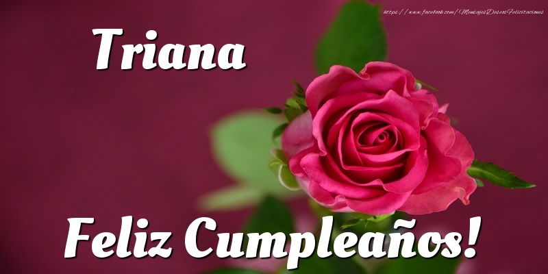 Felicitaciones de cumpleaños - Rosas & Mujers | Triana Feliz Cumpleaños!