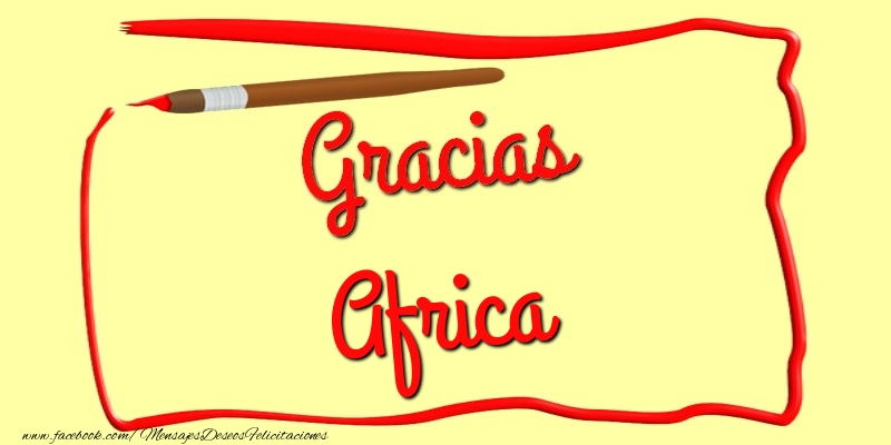 Felicitaciones de gracias - Gracias Africa