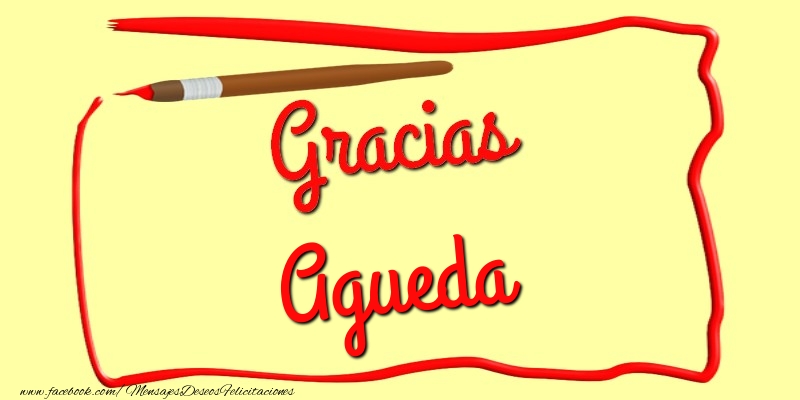 Felicitaciones de gracias - Gracias Agueda
