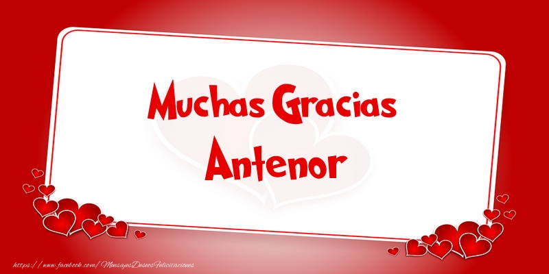 Felicitaciones de gracias - Muchas Gracias Antenor
