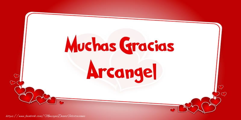 Felicitaciones de gracias - Muchas Gracias Arcangel