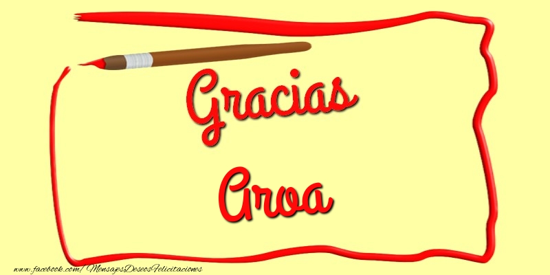 Felicitaciones de gracias - Gracias Aroa