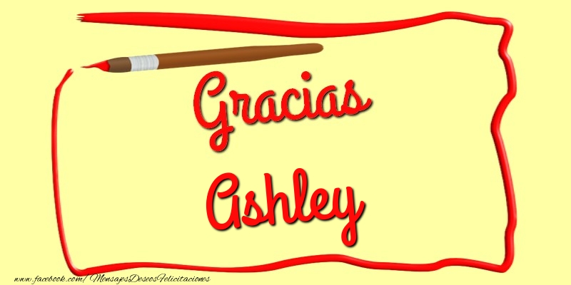 Felicitaciones de gracias - Gracias Ashley