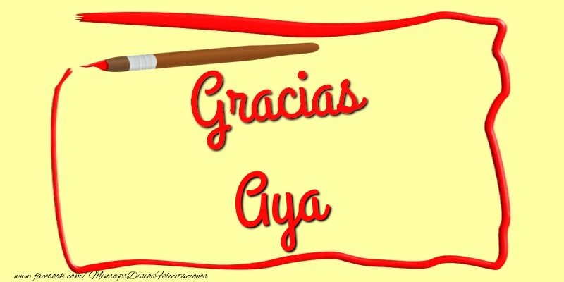 Felicitaciones de gracias - Gracias Aya