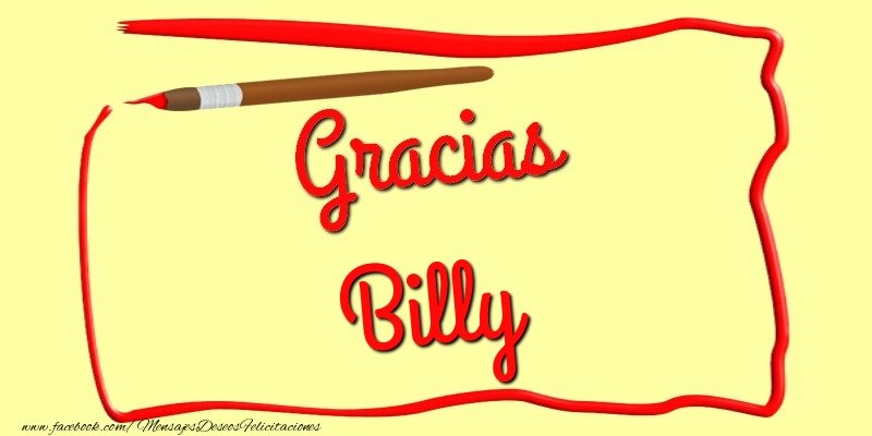 Felicitaciones de gracias - Mensajes | Gracias Billy