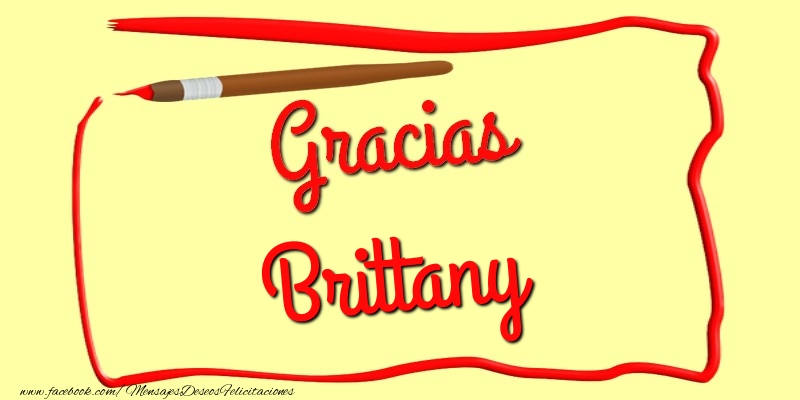 Felicitaciones de gracias - Gracias Brittany