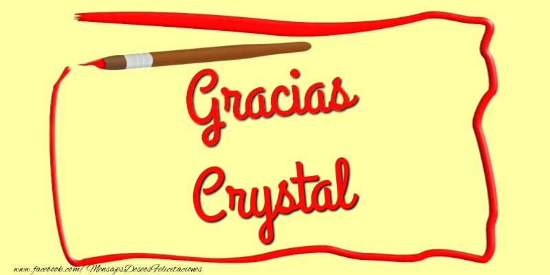 Felicitaciones de gracias - Gracias Crystal