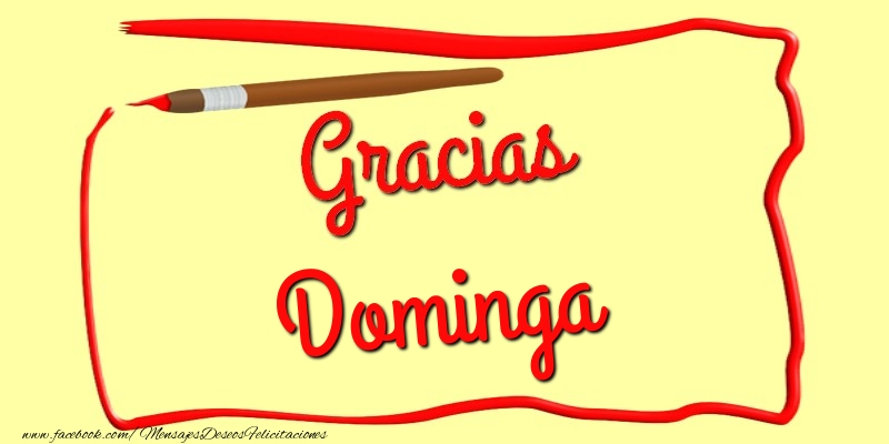 Felicitaciones de gracias - Gracias Dominga