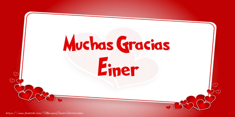 Felicitaciones de gracias - Muchas Gracias Einer
