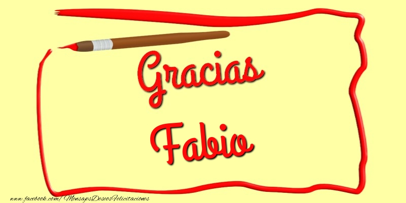 Felicitaciones de gracias - Gracias Fabio