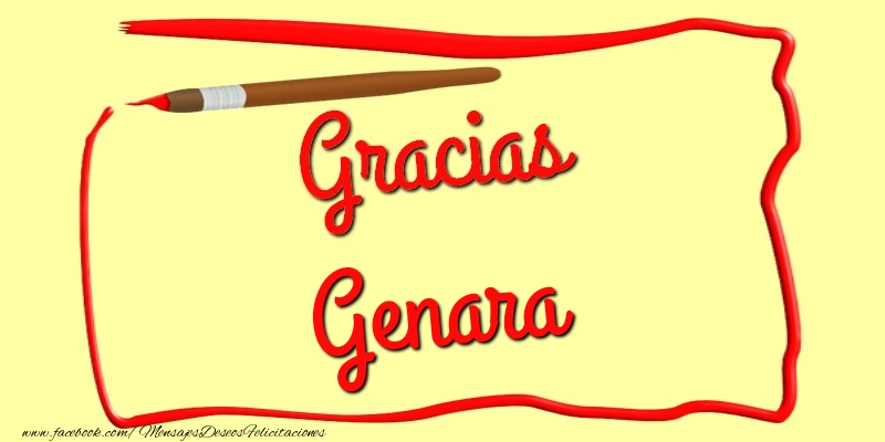 Felicitaciones de gracias - Gracias Genara